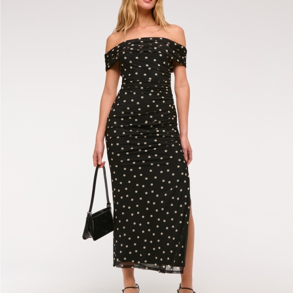 Abercrombie & Fitch Black Polka Dot Dress